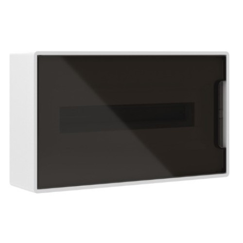 DKC Щиток настенный FRAME 18 мод. белый с тонированной дверцей IP41 (F18W1WD)