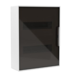 DKC Щиток настенный FRAME 24 мод. белый с тонированной дверцей IP41 (F24W1WD)
