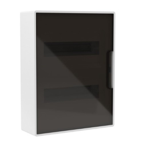 DKC Щиток настенный FRAME 24 мод. белый с тонированной дверцей IP41 (F24W1WD)
