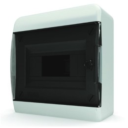 BNK 40-08-1 Бокс навесной 8 мод., прозрачная черная дверца,IP41 (Tekfor)