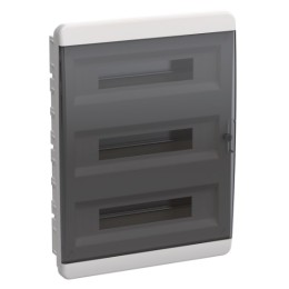 IEK TEKFOR Корпус пластиковый встраиваемый ЩРВ-П-54 черная прозрачная дверь IP41