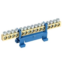 Шина N "ноль" на DIN-изол тип "Стойка" ШНИ-6х9-16-С-С