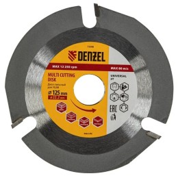 73398 Диск пильный (дереву,гипс,пластик,газобетон) 125х22 Denzel