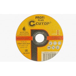 40004т Профессиональный диск отр. по мет. и нерж. Т41-125х1.2х22 Cutop Profi Plus