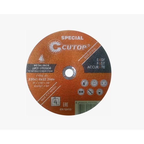 40014S Профессиональный диск отр. по мет. и нерж. Т41-230х1,6х22 Cutop Profi Plus Special