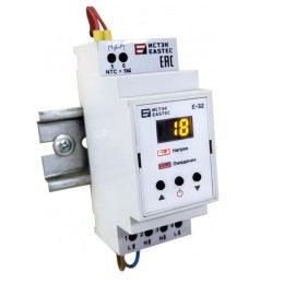 Терморегулятор  EASTEC Е-32 ,DIN.2мод., 3,5кВт, -10...+40гр.,датчик 3м.