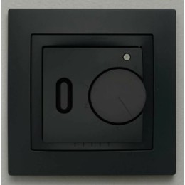 Терморегулятор  мех. F21 BLACK 16А 5-40 гр. черн. (+ перех. для SE)