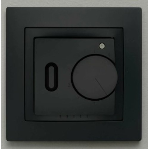 Терморегулятор  мех. F21 BLACK 16А 5-40 гр. черн. (+ перех. для SE)