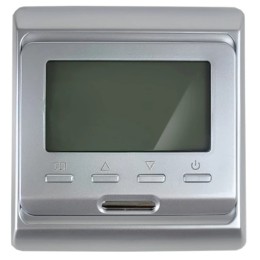 Терморегулятор  Е51.716 (серый) встр.3,5кВт +10..+55гр (жк дисп. прогр. 2 датчика