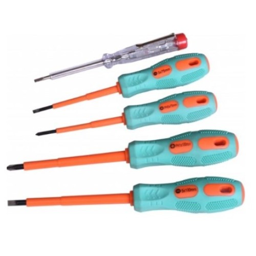 1040-03-BSE5 Набор диэлектрических отверток, 5шт CrV, тканевый кейс, Sturm!