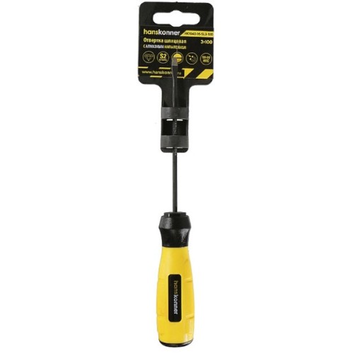 HK1040-16-SL3-100 Отвертка шлиц. 3х100 Алмазн. наконечн. 59HRC S2 Hanskonner