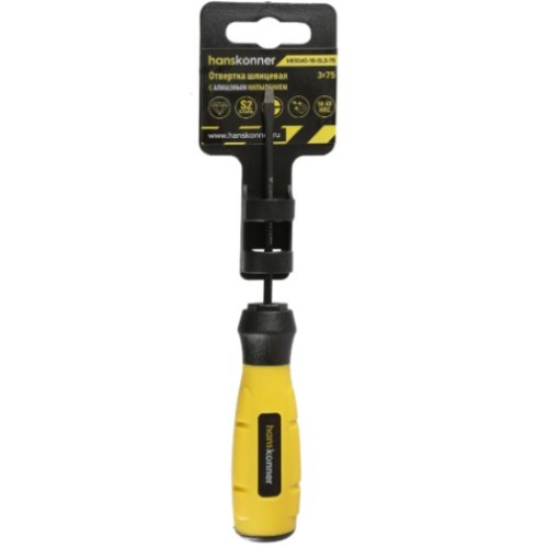 HK1040-16-SL3-75 Отвертка шлиц. 3х75 Алмазн. наконечн. 59HRC S2 Hanskonner