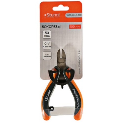 1030-05-3-100 Бокорезы (mini)100мм, CR-V, пруж. мех-зм Sturm!