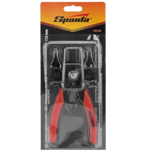 183505 Съемник стопорных колец 150мм, 3 насадки SPARTA