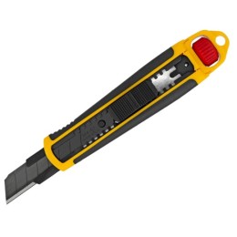 78903 Нож 18мм сменное лезвие SK4, корпус ABS+TPR, Denzel