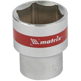 13124 Головка торц. 6-гранная Cr-V 1/2" 24мм хром. Matrix