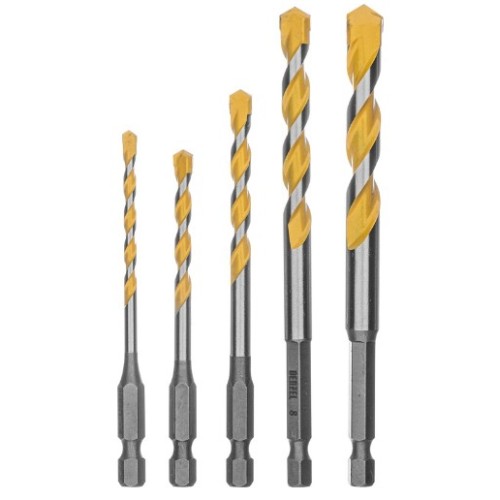 706016 Набор сверл универсальных Multi cut 4-10мм, 5шт, Denzel