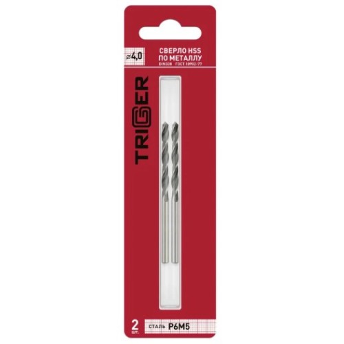 ТРИГГЕР 73240 Сверло по металлу d4мм (уп.2шт)