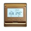 Терморегулятор Е51.716 (золото) встр.3,5кВт, +10..+55гр (жк дисп. прогр. 2 датчика)