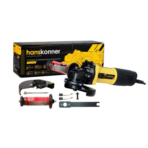 УШМ Hanskonner HAG1012, 125мм, 800Вт, 11000 об/мин. SuperCompact, пылезащита