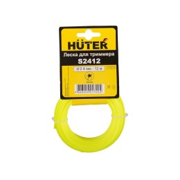 Леска для триммера S2412 (звезда) 2,4мм, 12м. HUTER
