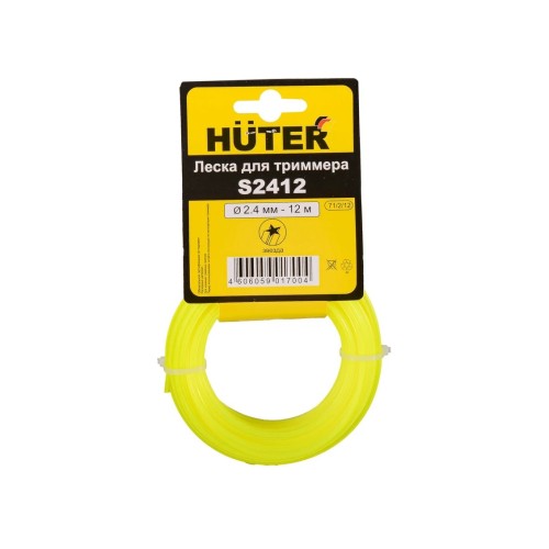 Леска для триммера S2412 (звезда) 2,4мм, 12м. HUTER