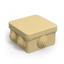 Коробка распределит. 70х70х40 (80х80х40) IP55 безгал. (Промрукав) цвет сосна
