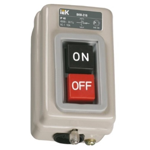 Пост кнопочный ВКИ-216 (с фиксацией) IP 40 ЗП 10А