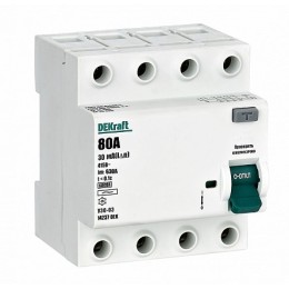 DEKraft УЗО-03 4Р 80А 30мА АС, 6кА