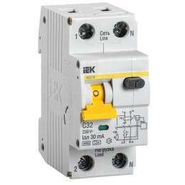 Авт. выключатель дифф. тока АВДТ32 С32А/30мА ИЭК