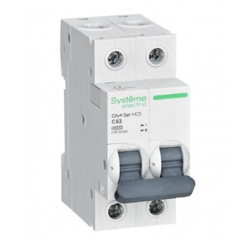 SE Sity9 Set Автоматический выключатель 2п С63A 4.5кА 230В  (C9F34263)