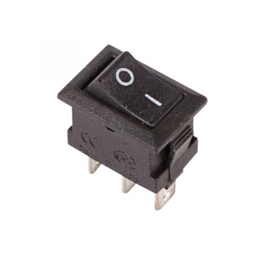 Выключатель клав. 250В,3А (2с) ON-OFF черный Micro (RWB-101,36-2010)