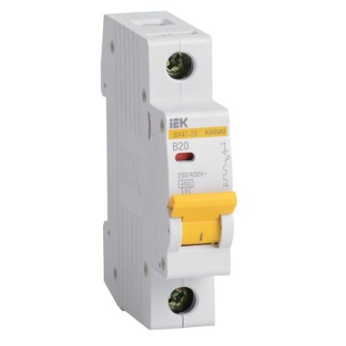 Автоматический выключатель ВА 47-29 1п В 20 А ИЭК