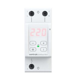 Реле напряжения  WELROK D2-63, 220В 63А   (рег. 120-280В.)   red