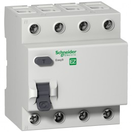 SE EASY9 Выключатель дифф. тока (УЗО) 4P 25A/30mA AC (EZ9R34425)