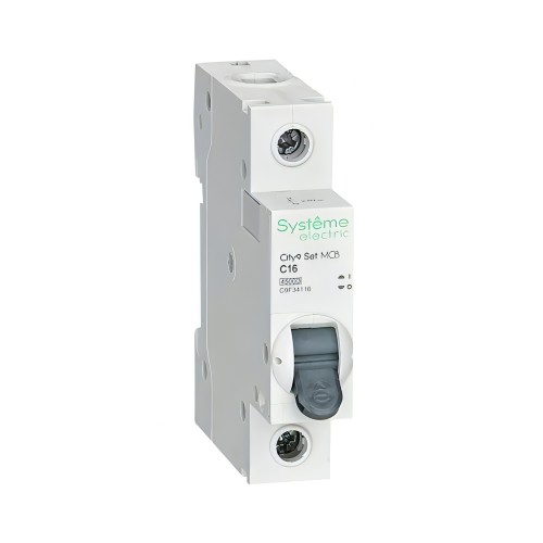 SE Sity9 Set Автоматический выключатель 1п С16A 4.5кА 2308 (C9F34116)