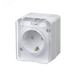 SE AtlasDesign Profi54 Бел. Розетка о/у с з/к со шт.16А IP54 (ATN540145)