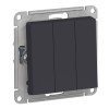 SE AtlasDesign Карбон Выключатель 3-кл. 10А механизм (ATN001031)