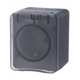 SE AtlasDesign Profi54 Антрацит Розетка о/у с з/к со шт.16А IP54 (ATN544045)