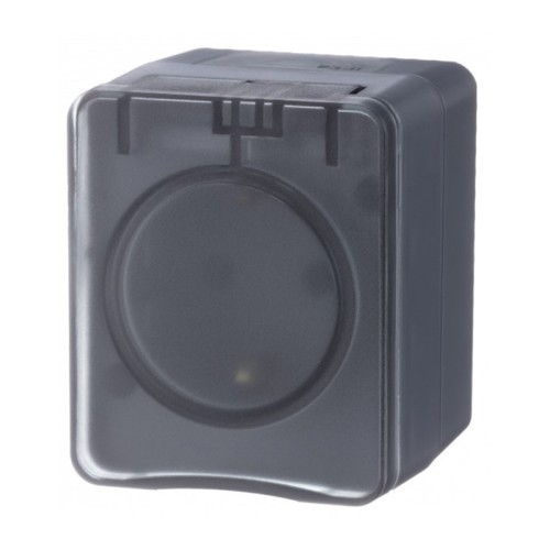 SE AtlasDesign Profi54 Антрацит Розетка о/у с з/к со шт.16А IP54 (ATN544045)