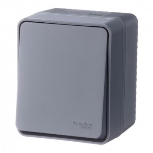 SE AtlasDesign Profi54 Антрацит Выключатель о/у 1-кл. 10А IP54 (ATN544011)