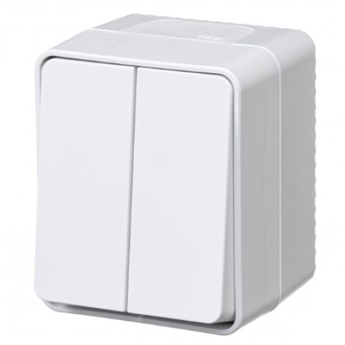 SE AtlasDesign Profi54 Бел. Выключатель о/у 2-кл. 10А IP54 (ATN540151)