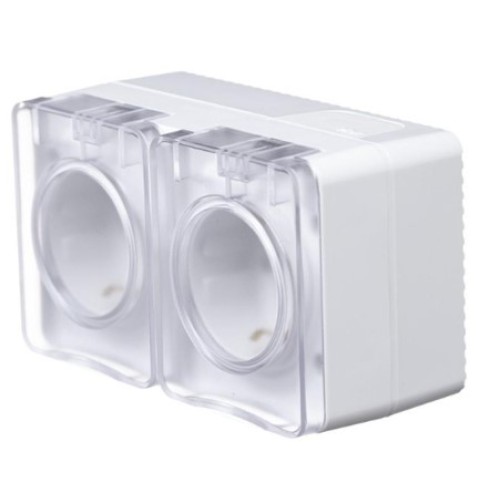 SE AtlasDesign Profi54 Бел. Розетка 2-я о/у с з/к со шт.16А IP54 (ATN540126)