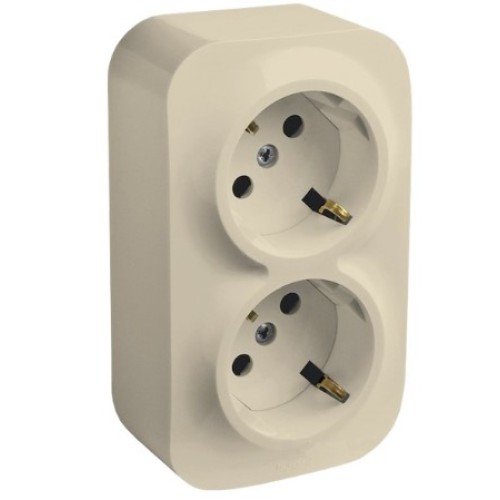 Legrand Quteo Беж Розетка 2-я с/з 782263