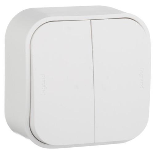 Legrand Quteo Бел Переключатель 2-клавишный 10А 782206