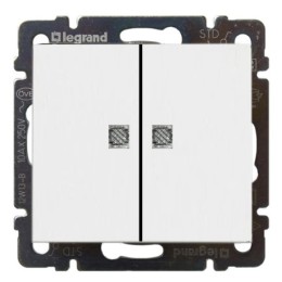 Legrand Valena белый Выкл 2 кл. с подсв. (механизм) (774428)
