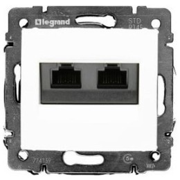 Legrand Valena белый Розетка комп. RJ45 2-ая (механизм) 774231