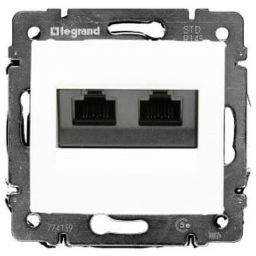 Legrand Valena белый Розетка комп. RJ45 2-ая (механизм) 774231