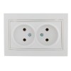 MIRA Розетка 2-я б/з керамика белая