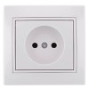 MIRA Розетка б/з керамика белая